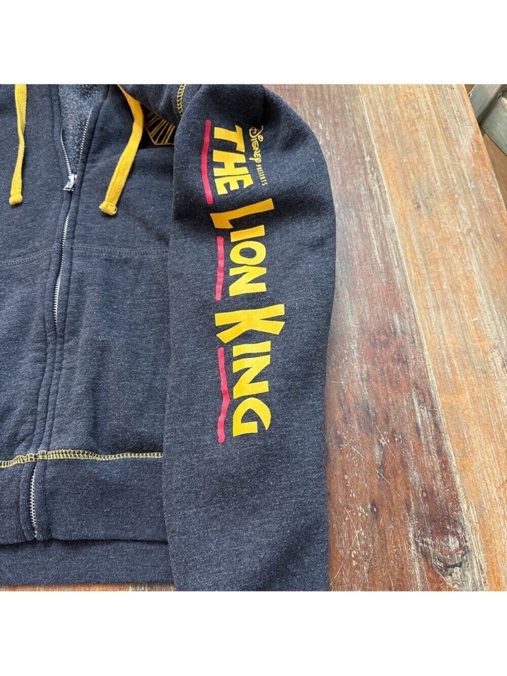 Disney The Lion King Broadway Full Zip Hoodie Gray Yellow XS - Picture 5 of 10